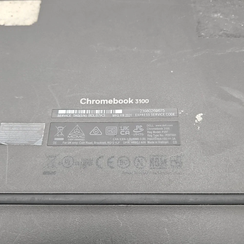 Dell Chromebook Laptop Computer 3100 For Parts Untested As Is